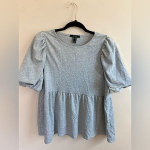 forever 21 gray tunic blouse